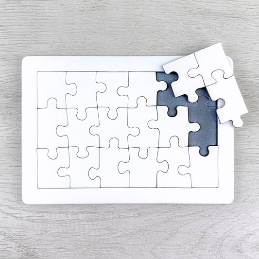 18 Pieces Blank Jigsaw Puzzles For Drawing Or Painting - Pack Of 15