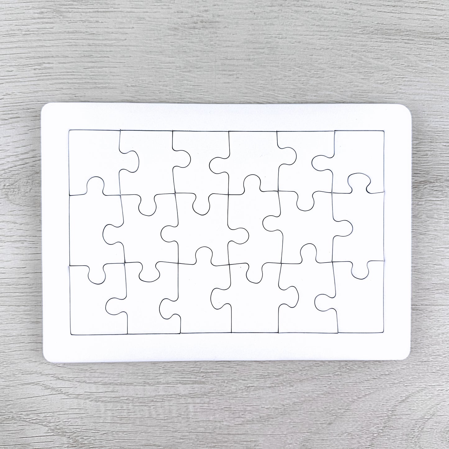 18 Pieces Blank Jigsaw Puzzles For Drawing Or Painting - Pack Of 15
