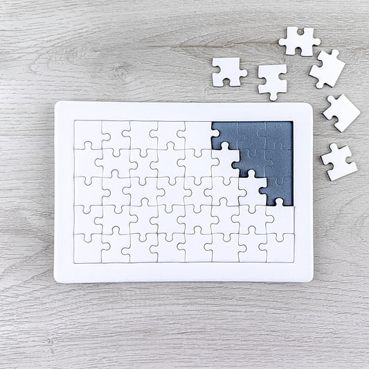 40 Pieces Blank Jigsaw Puzzles For Drawing Or Painting - Pack Of 15