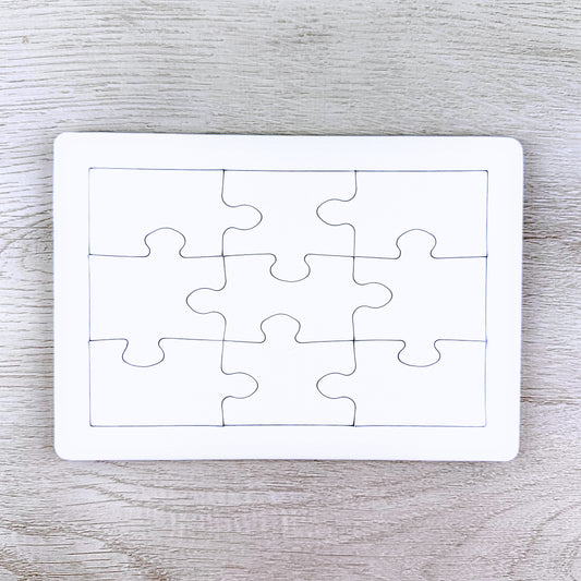 9 Pieces Blank Jigsaw Puzzles For Drawing Or Painting - Pack Of 15