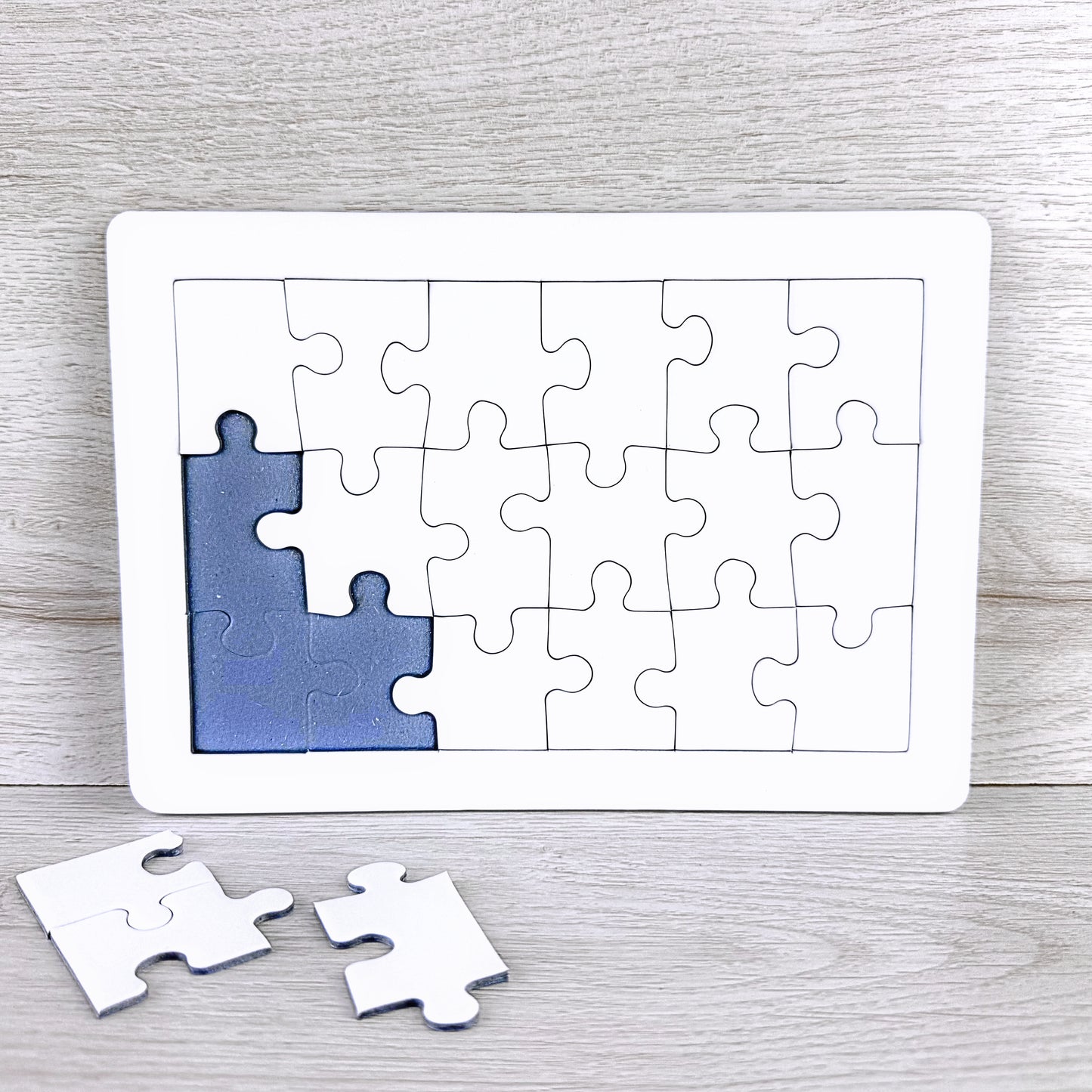 18 Pieces Blank Jigsaw Puzzles For Drawing Or Painting - Pack Of 15