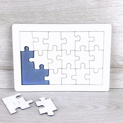 18 Pieces Blank Jigsaw Puzzles For Drawing Or Painting - Pack Of 15