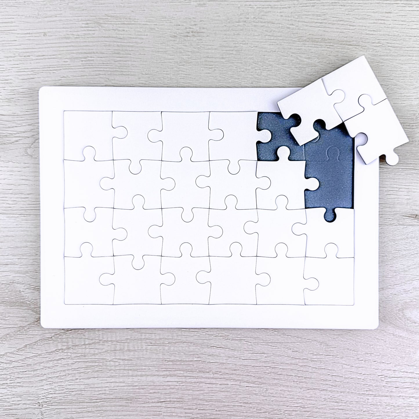 24 Pieces Blank Jigsaw Puzzles For Drawing Or Painting - Pack Of 10