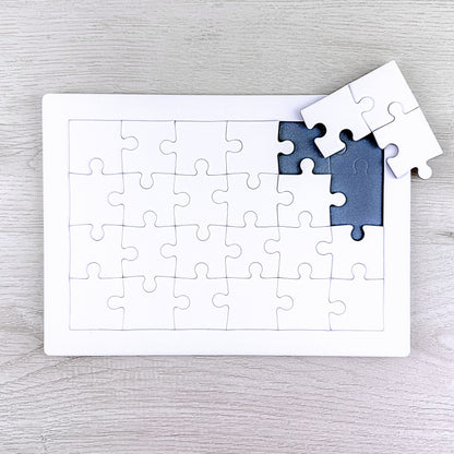 24 Pieces Blank Jigsaw Puzzles For Drawing Or Painting - Pack Of 10