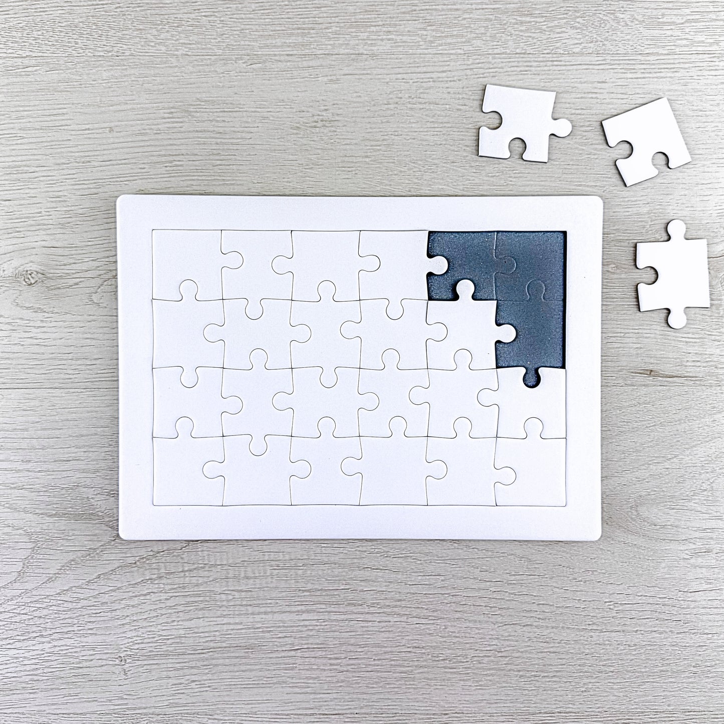 24 Pieces Blank Jigsaw Puzzles For Drawing Or Painting - Pack Of 10