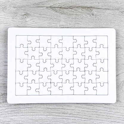 40 Pieces Blank Jigsaw Puzzles For Drawing Or Painting - Pack Of 15