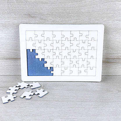 40 Pieces Blank Jigsaw Puzzles For Drawing Or Painting - Pack Of 15