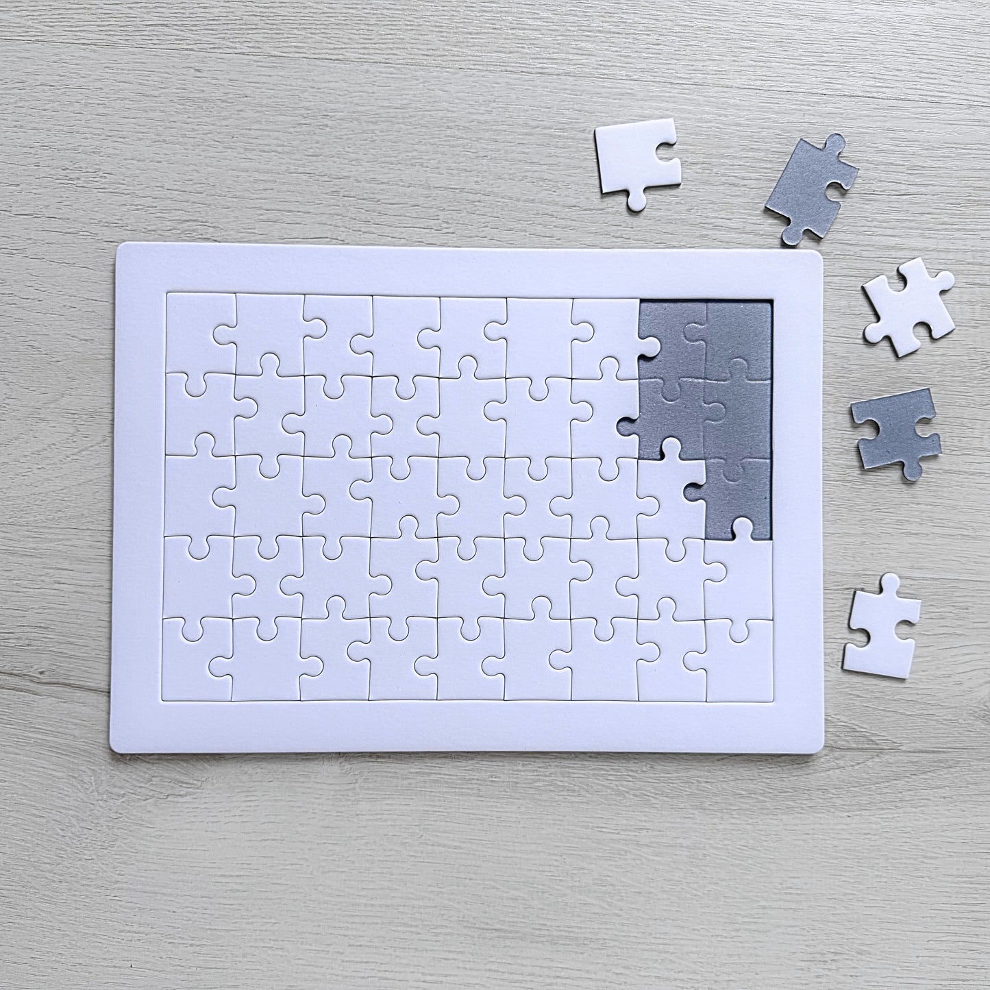 45 Pieces Blank Jigsaw Puzzles For Drawing Or Painting - Pack Of 10
