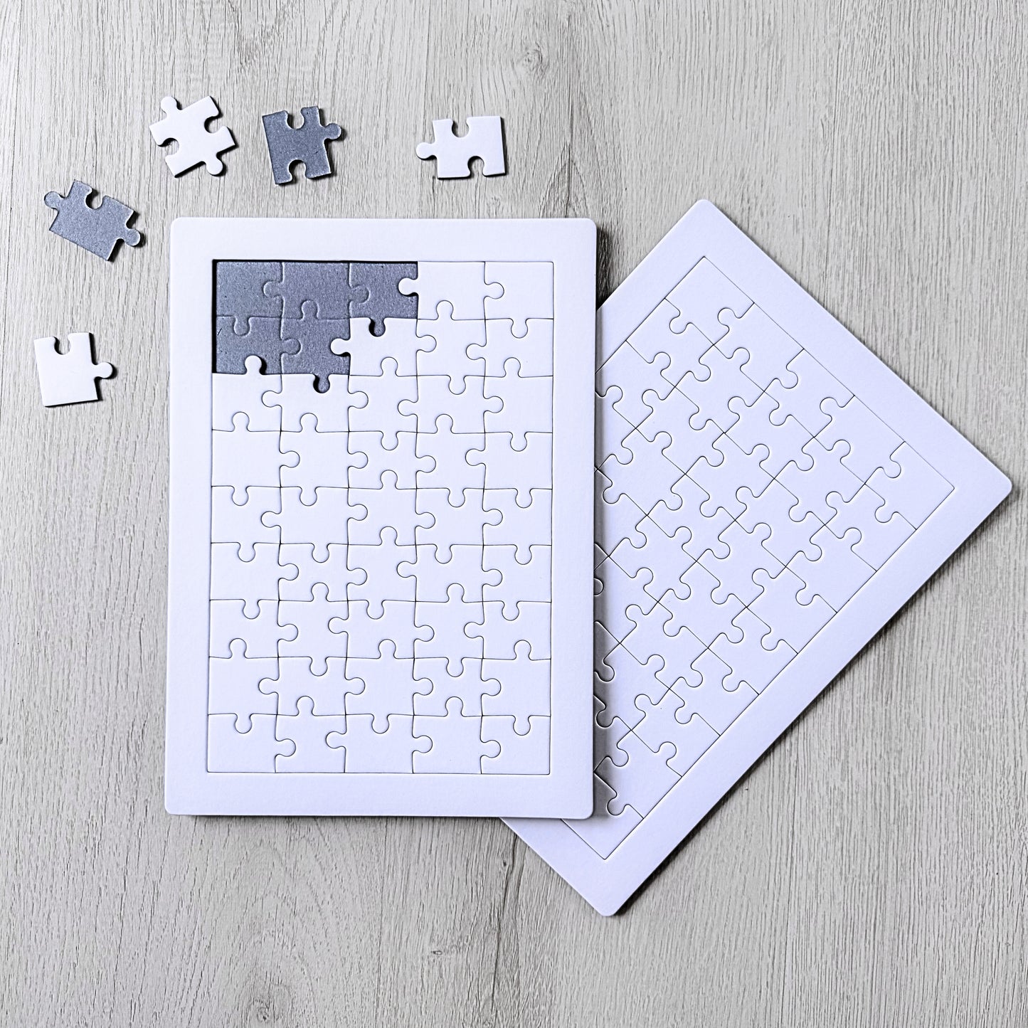 45 Pieces Blank Jigsaw Puzzles For Drawing Or Painting - Pack Of 10