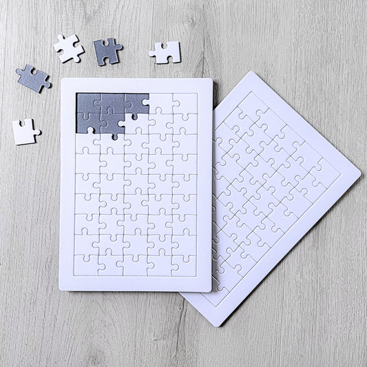 45 Pieces Blank Jigsaw Puzzles For Drawing Or Painting - Pack Of 10