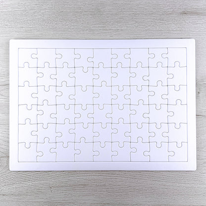 54 Pieces Blank Jigsaw Puzzles For Drawing Or Painting - Pack Of 5