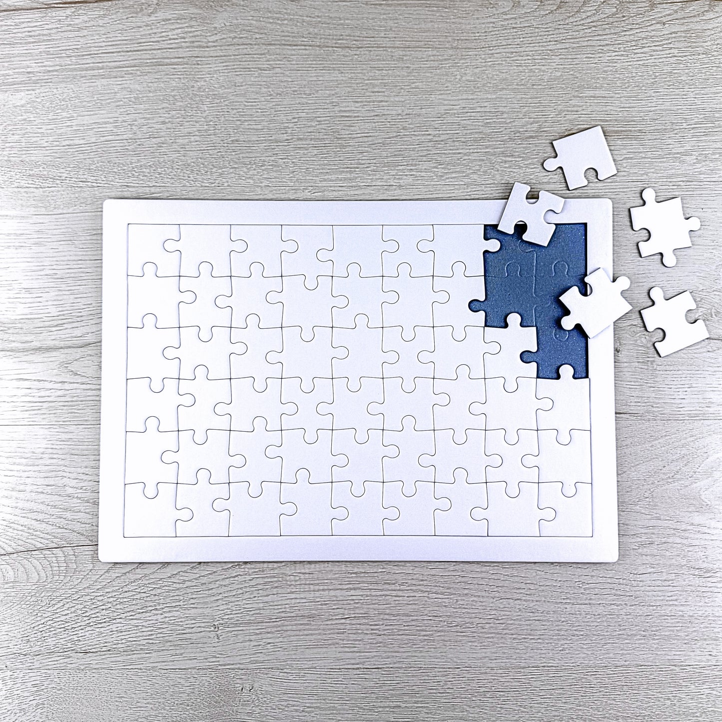 54 Pieces Blank Jigsaw Puzzles For Drawing Or Painting - Pack Of 5