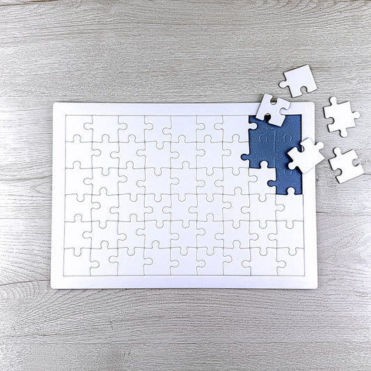 54 Pieces Blank Jigsaw Puzzles For Drawing Or Painting - Pack Of 5
