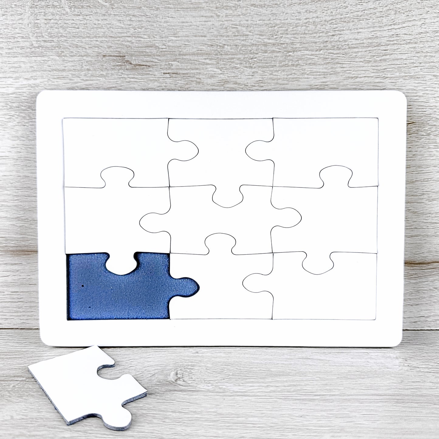 9 Pieces Blank Jigsaw Puzzles For Drawing Or Painting - Pack Of 15