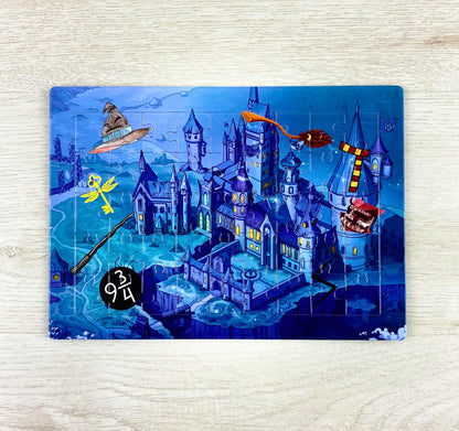 Set of 3 Tray Jigsaw Puzzles - GTAV Chop, Hogwarts School, Solar System.