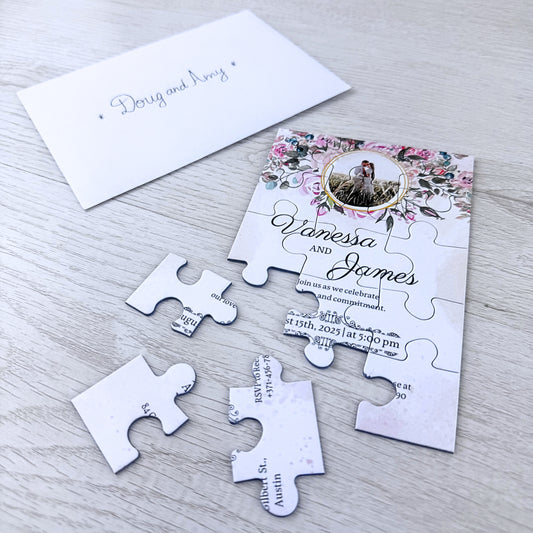 Personalized Invitation Puzzles For Wedding or Party